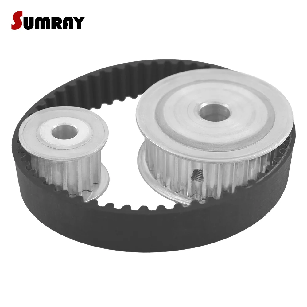 Kit Correia Dentada Polia Htd5m Sumray Redução 1:2 5 m 15 t 30 t Polia Roda Gravura Acessórios da Máquina Jogo da Engrenagem da Correia