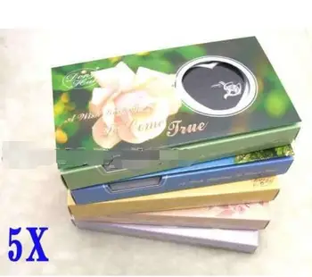 

Free Shipping >>>>>new hot SALE Wholesale 5 different pendant Wish Pearl Necklace Gift set box-who3623
