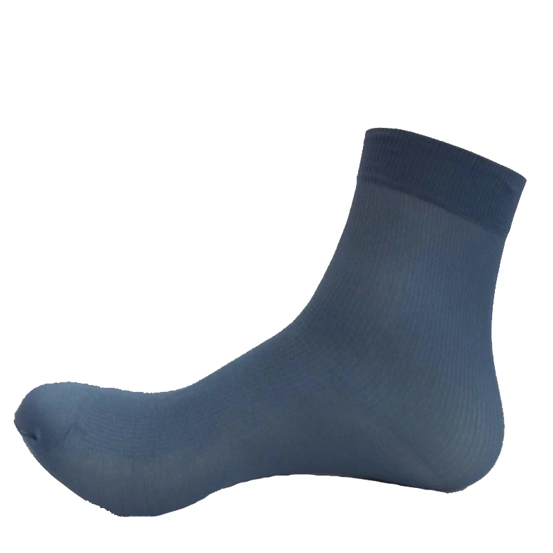 Business Black Men's Socks Casual Male Solid Blue White Sock New Thin