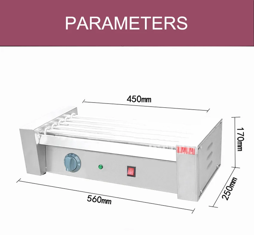 1 шт. высокое качество 5 роликов колбасная машина хот-дог запеченная машина колбасная нагревательная машина роликовый гриль для жарки сосисок 110/220 В 1000 Вт