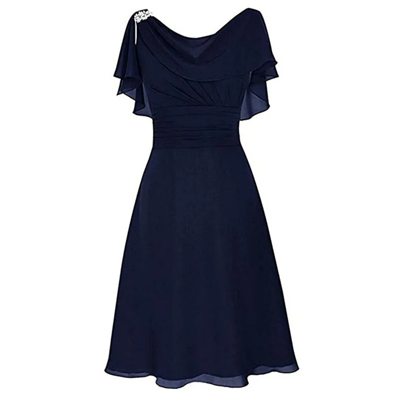Официальное свадебное платье подружки невесты с высокой талией, летнее женское платье для пляжа, вечерние платья для выпускного вечера, повседневное женское элегантное платье sukienka# G7 - Цвет: Dark Blue