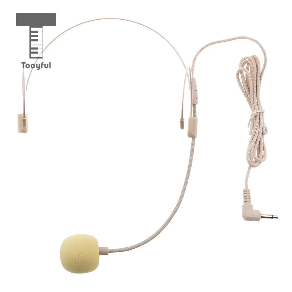 Tooyful Professional 3Pin XLR , 4Pin XLR , 3.5mm Mono Connector Double Earhook Headworn Unidirectional Megaphone Microphone