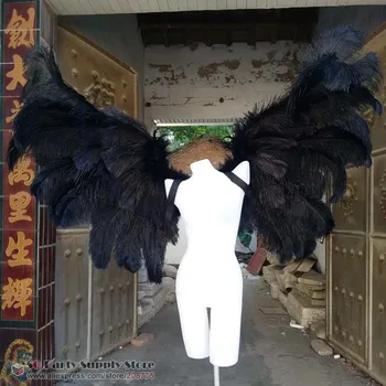 

New Costumed luxury Ostrich feather wings for Automobile Exhibition stage performance Displays shooting props EMS free shipping