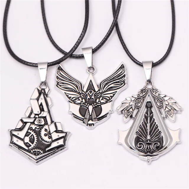 steampunk assassins creed necklaces for male gear ps3 rope chain assassin s creed syndicate letter