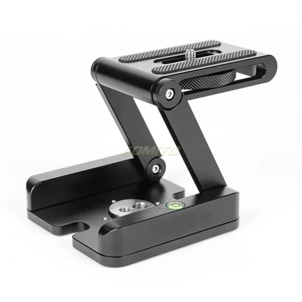 

Fomito Aluminum Universal Z Type Foldable Tripod Head with Quick Release with 1/4" and 3/8" Thread for Camcorders