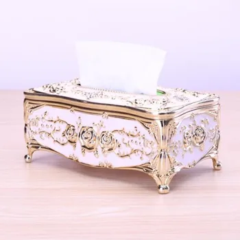 

Acrylic Tissue Box Universal Luxury European Paper Rack Office Table Accessories Home Office KTV Hotel Car Facial Case Holder