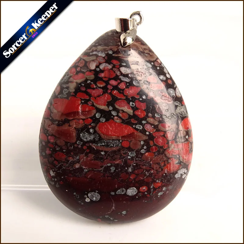 

Fashion Leopard Skin Jaspers Pendant Natural Stone Cabochon Beads Diy Earring Necklace Jewelry Making Gem Accessory AA031