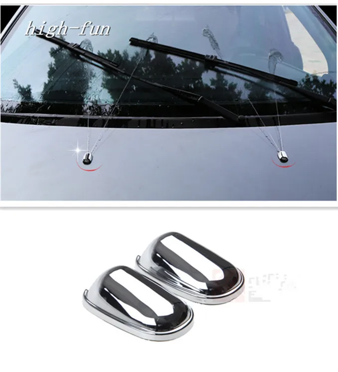 

2pcs ABS CHROME WINDSHIELD WASHER WIPER WATER SPRAY NOZZLE COVER CAPS For Ford Focus 3 MK3 2012 2013 2014 2015