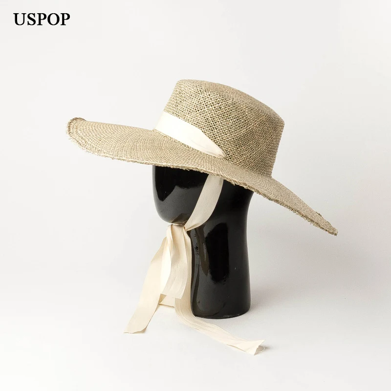 USPOP 2019 новые летние шляпы с широкими полями от солнца натуральные водоросли