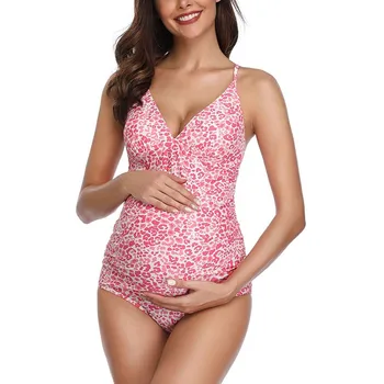 

Women Maternity Suspender Print Swimsuit Pregnancy One Piece Swimwear Maternity Bathing Suits Costumi Da Bagno Donna Embarazada