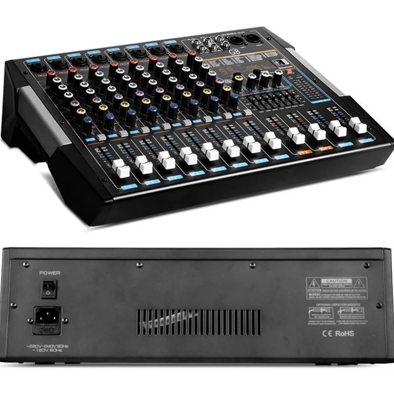 Professional 8 Channels with Bluetooth USB Dual