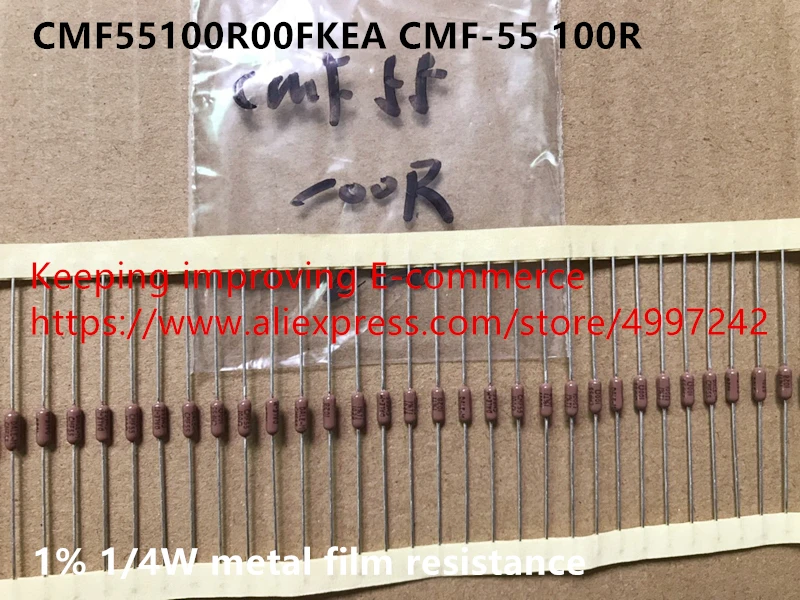Оригинальный новый 100% CMF55100R00FKEA CMF 55 100R 1% 1/4W металлическая пленка сопротивление