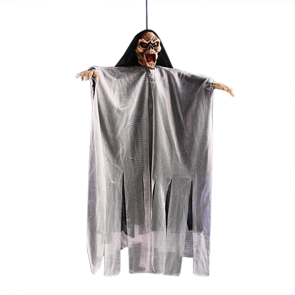 

Halloween Horror Props Haunted House Bar KTV Decor Ornaments Voice Touch Control Witch Hanging Ghost