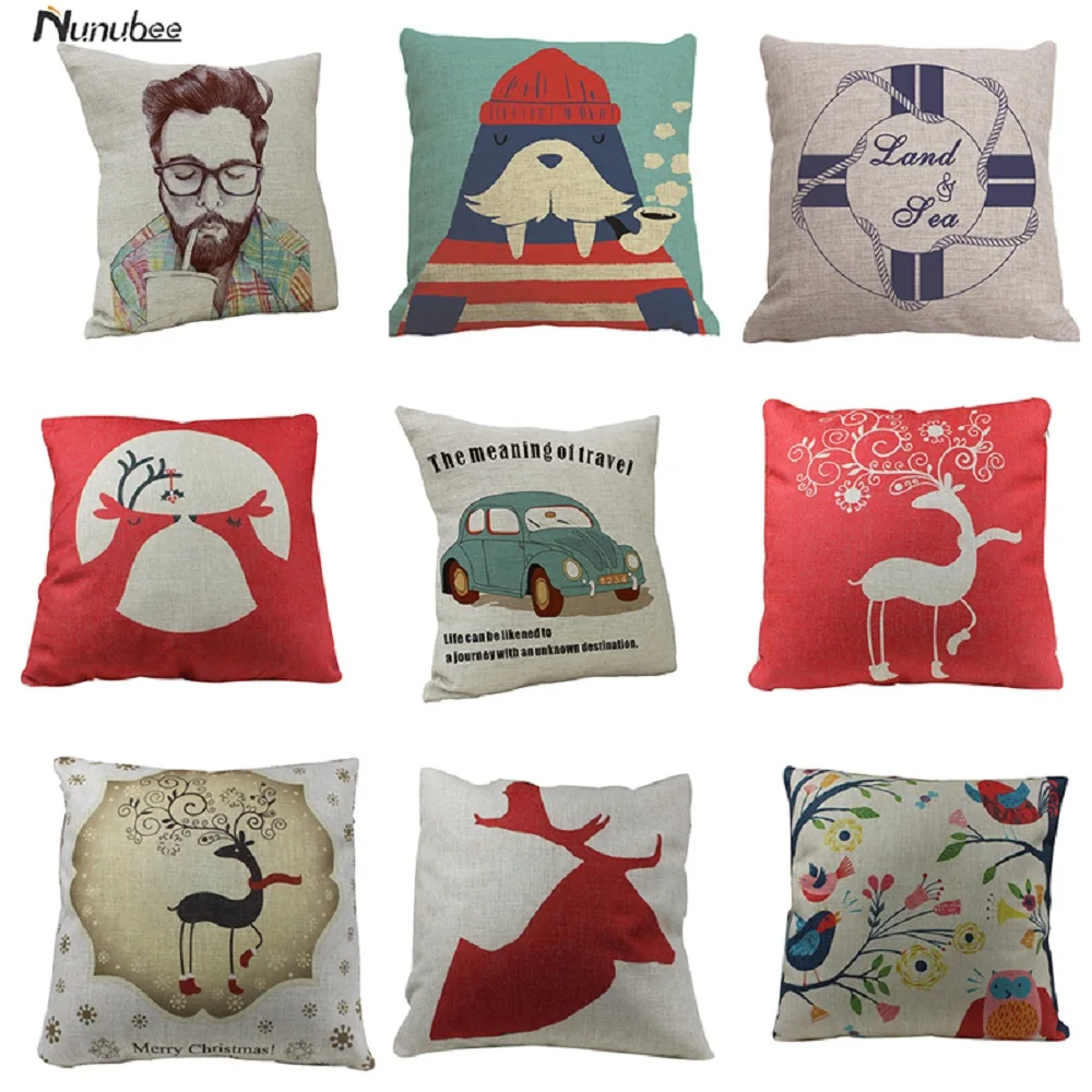 Nunubee الأيائل سلسلة الاتجاه الأزياء الكتان المخدة سيارة عودة مقعد سميكة الكتان عناق المخدة مكتب المنزل أريكة المخدة Nunubee الأيائل سلسلة الاتجاه الأزياء الكتان المخدة سيارة عودة مقعد سميكة الكتان عناق المخدة مكتب المنزل أريكة المخدة