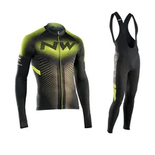 

2018 NW Pro TEAM Yellow Cycling JERSEY Quick Dry Ropa Ciclismo Mens Bicycle clothing GEL Breathable Pad Bib Pants Sets