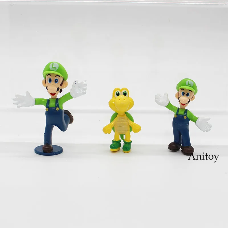 Wholesale Retail Free Shipping Plastic Super Mario Bros PVC Action figures Toys Dolls 18pcs/set KT3863