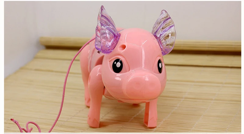 Милый Забавный Электрический поросенок музыка ходячая свинья фигурка игрушки акусто-оптический поросенок игрушки поросята для детей