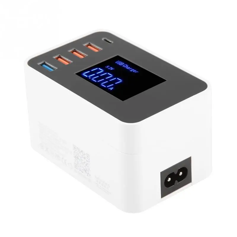 

40W Quick Charge 3.0 Mobile Phone Charger 5 Port QC3.0 Qi Wireless Smartphone Charger with LED Display for iPhone Samsung EU