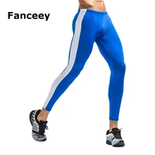 PRO спортивные мужские облегающие быстросохнущие компрессионные брюки в полоску спортивные брюки баскетбольные футбольные тренировочные брюки леггинсы