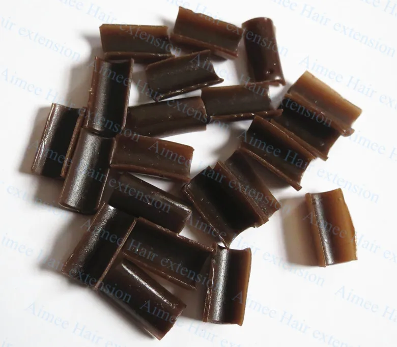 

Free shipping 1000pcs Keratin Glue Nail Tip keratin rebonded Color Brown(Finger protceter*2 heat protecter*2 & clip*1 for free)
