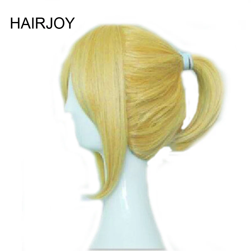 Радость волос Vocaloid Kagamine Len блондинка Косплэй парик синтетические волосы высокая Температура волокно 3 цвета Бесплатная доставка