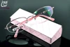 Leesbril = Clara Vida diseño-rim Mitad de lentes Hd Oficina de moda dama gafas de lectura + 1 + 1 + 1,5 + 2 + 2,5 + 3 + 3,5 + 4 con el caso ► Foto 1/6