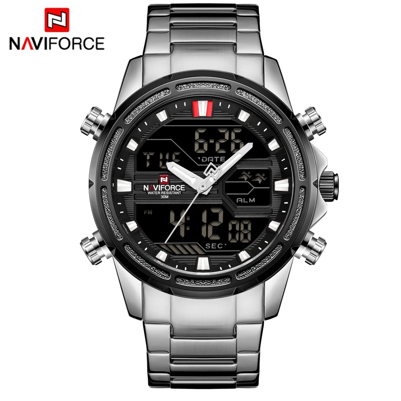Часы наручные NAVIFORCE мужские кварцевые в стиле милитари брендовые