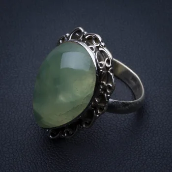 

Natural Prehnite 925 Sterling Silver Ring, US Size 6 R3054