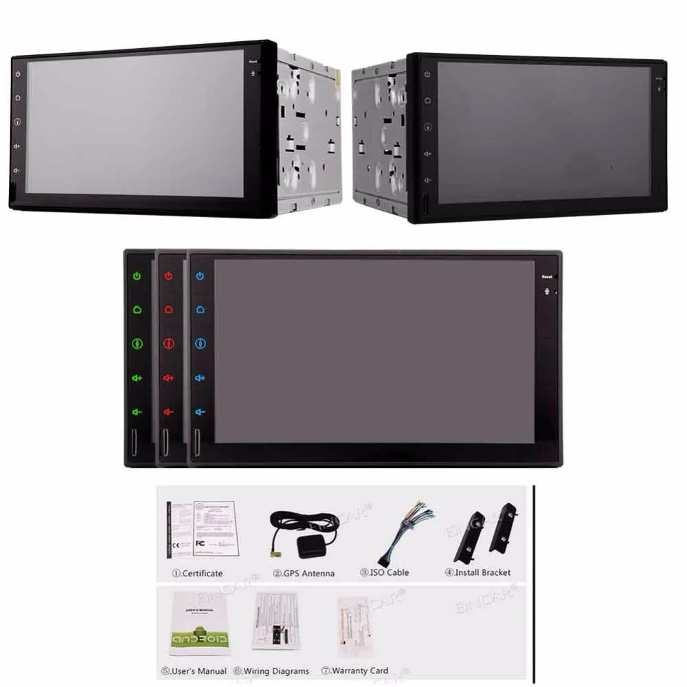 Best 2 din android 6.0 radio Car PC tablet gps support USB SD 108op video Bluetooth WIFI/USB/SD autorradio radio cassette recorder 23