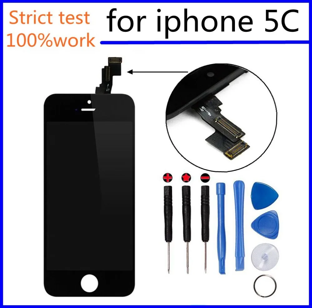 

LCD Screen Assembly Replacement Display Touch Screen Digitizer for iphone 5C lcd Black/White Color Free Shipping