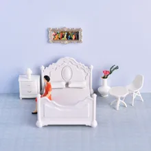 5 шт./партия, Миниатюрная пластиковая кровать в стиле здания 1:20 1:25 1:30