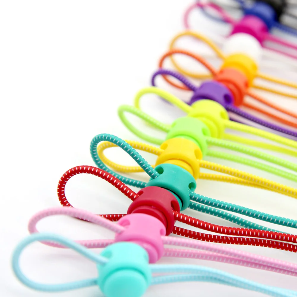 Stretching Lock lace 23 colors a pair Of Locking Shoe Laces Elastic Sneaker Shoelaces Shoestrings Running/Jogging/Triathlon
