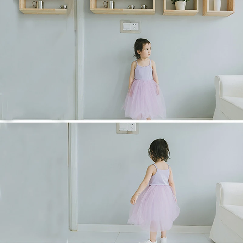 B&N Hot sale Spring Summer Girl Dress Cotton Casual kids Dresses With Mesh Dance Party Princess Children Costume18