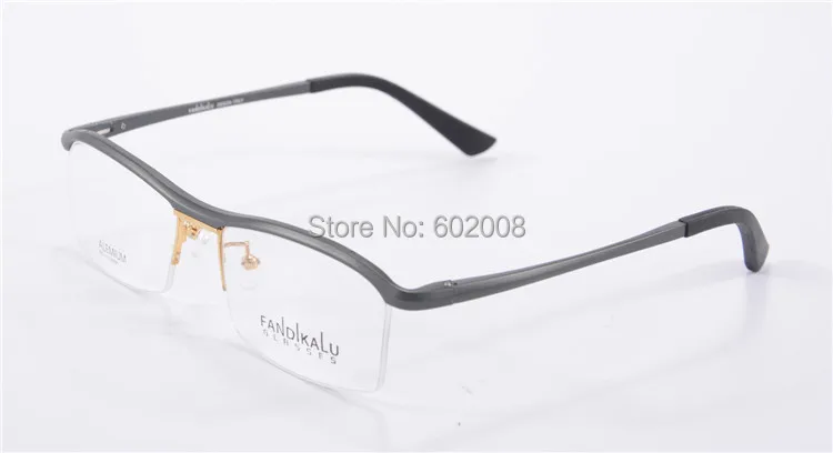 Очки мужские брендовые оптические оправы женские полуобода очки металлические оправа простое стекло винтажные металлические оптические очки Рамка 2001