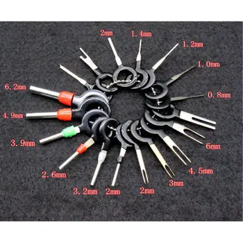 

18 pcs/set Car Terminal Removal Tool Electrical Wiring Crimp Connector Pin Extractor GPS Repairing Kits