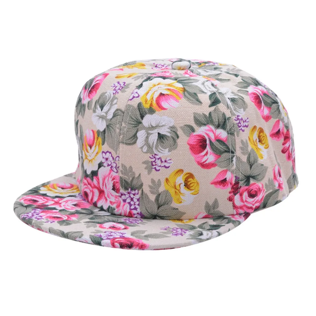 Новая мода цветочный Snapback Регулируемая Для мужчин Для женщин хип-хоп Кепки шляпа Головные уборы