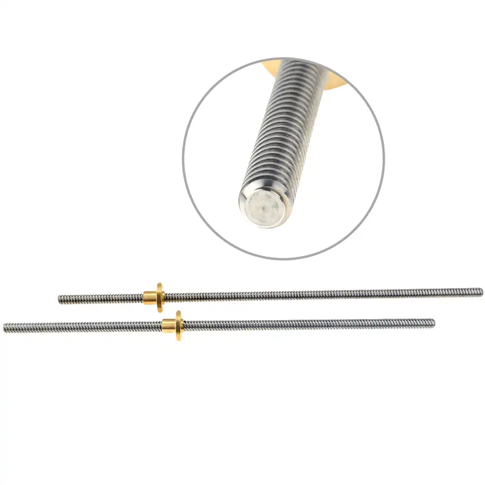 T8 Lead Screw Dia 8MM Pitch 2mm Lead 4mm Length 100mm with Copper Nut THSL-100-8D 3D Printer Part