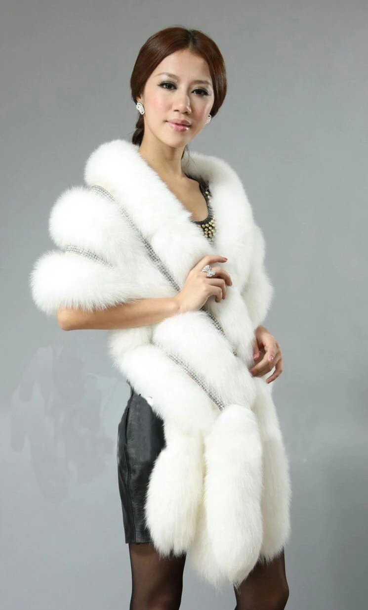faux fox fur shawl