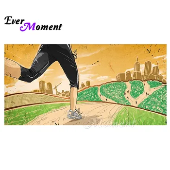 

Ever Moment Diamond Painting Running Building Road Full Square Beadwork Gift Mosaic Diamond Embroidery Cross Stitch 3F1614