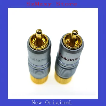

1PAIR=2PCS New 24K Gold Nakamichi RCA Plug Audio Cable Speaker Connector