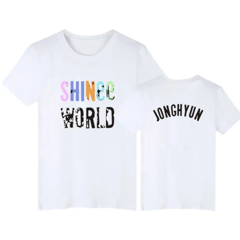 Корейская K POP KPOP SHINEE футболка Женская Мужская ONEW JONGHYUN KEY TAEMIN с надписью для