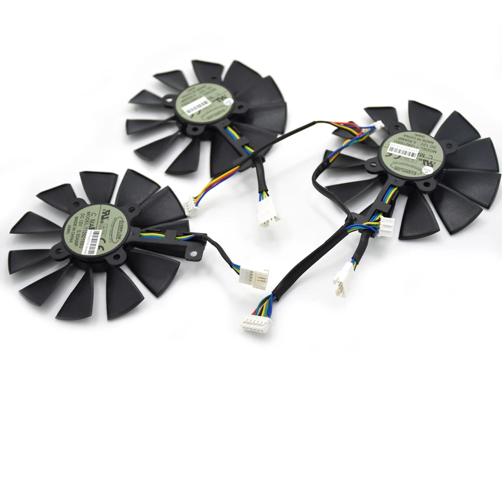 

Мех для ASUS STRIX Raptor GTX980Ti/R9 390X/R9 390 Grafikkarte Kuhler Lufter 85 мм T129215SU 6 P DC 12 В 0.50A