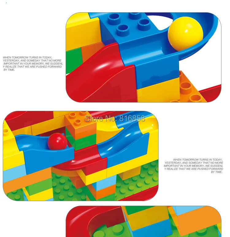 Crazy Fun Rolling Ball строительные блоки мрамор бег кирпичи части аксессуары совместимы с Duploeed DIY игрушки