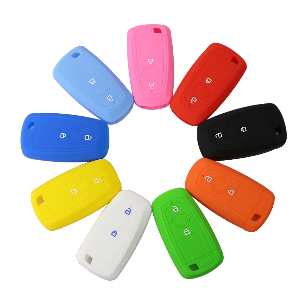 

Silicone Key Case Cover For Ford EcoSport 2018- Keyless Fob Shell Skin Keyring Key Chain Holder Protector