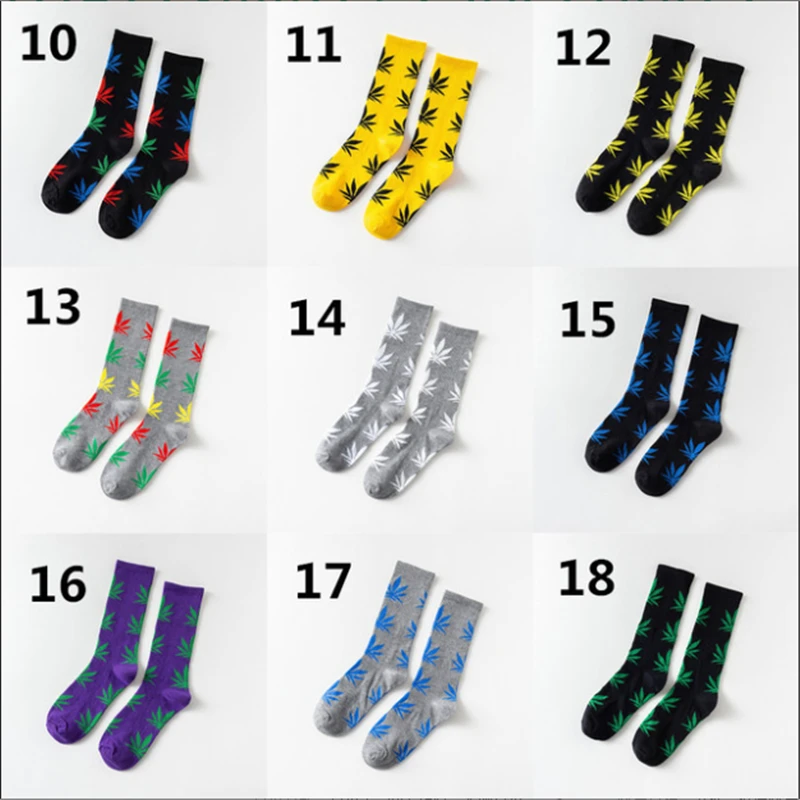 Moda sockmark носки мужские новые кленовые носки с листьями в трубке хлопок скейтборд пеньковые листья Повседневные носки трендовые уличные спортивные носки