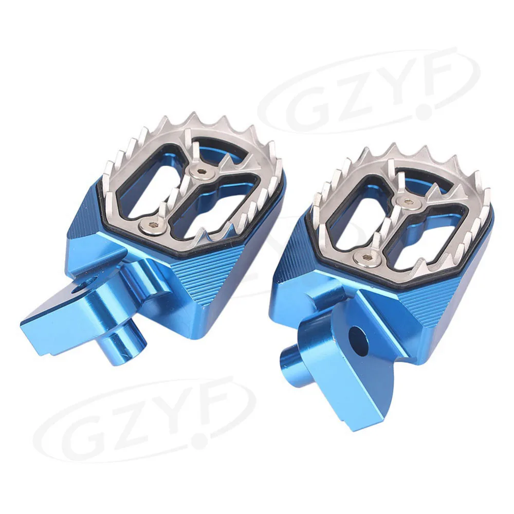 Motorcycle Foot Pegs Footrest For Yamaha YZ85/125/250/ YZ/WR250F 1999 -2015 & YZ450F 2004 -2015 Sharp Teeth Footpegs Pair