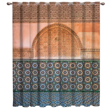 

Vintage Moroccan Geometric Checks Window Treatments Curtains Valance Window Blinds Bedroom Curtains Bathroom Kitchen Bedroom