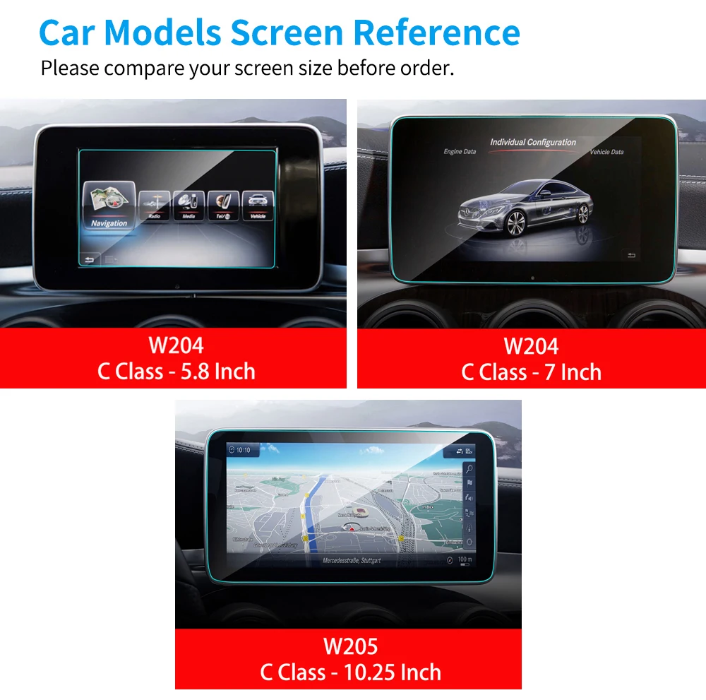Автомобильный gps навигационный экран протектор HD Прозрачная защитная пленка из закаленного стекла для Mercedes Benz W204 W205 C Класс автомобильные аксессуары