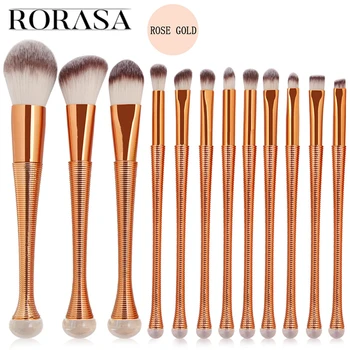 

12pcs Professional Mermaid Makeup Brushes Eyebrow Foundation Powder Brushes Cosmetic Concealer Makeup Brushes Tools with bags