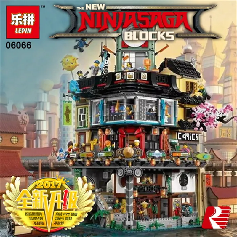 

Lepin 06066 The Ninjagoing Series City Masters of Spinjitzu Set Building Blocks Bricks Toys Model 7062 Toys for Children gifts